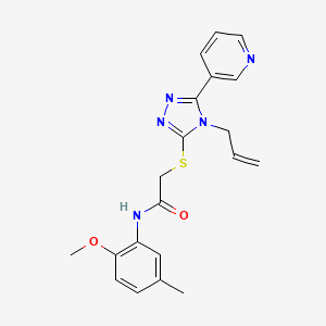 molecular formula C20H21N5O2S B3440570 N-(2-methoxy-5-methylphenyl)-2-{[4-(prop-2-en-1-yl)-5-(pyridin-3-yl)-4H-1,2,4-triazol-3-yl]sulfanyl}acetamide CAS No. 578757-57-0