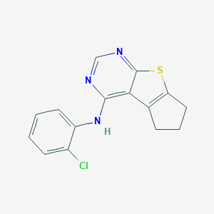 molecular formula C15H12ClN3S B344063 N-(2-chlorophenyl)-6,7-dihydro-5H-cyclopenta[4,5]thieno[2,3-d]pyrimidin-4-amine 