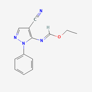 molecular formula C13H12N4O B3440664 ethyl (4-cyano-1-phenyl-1H-pyrazol-5-yl)imidoformate 