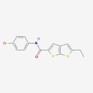 molecular formula C15H12BrNOS2 B344067 N-(4-bromophenyl)-5-ethylthieno[2,3-b]thiophene-2-carboxamide 