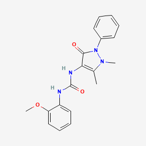 molecular formula C19H20N4O3 B3440701 N-(1,5-dimethyl-3-oxo-2-phenyl-2,3-dihydro-1H-pyrazol-4-yl)-N'-(2-methoxyphenyl)urea 