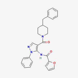 molecular formula C27H26N4O3 B3440773 N-[4-(4-BENZYLPIPERIDINE-1-CARBONYL)-1-PHENYL-1H-PYRAZOL-5-YL]FURAN-2-CARBOXAMIDE 