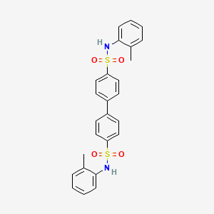 molecular formula C26H24N2O4S2 B3440858 N-(2-methylphenyl)-4-[4-[(2-methylphenyl)sulfamoyl]phenyl]benzenesulfonamide 