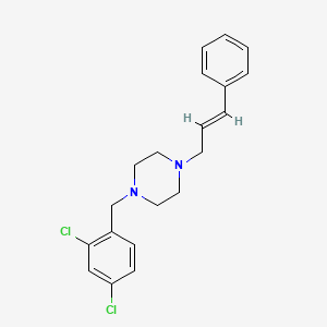 molecular formula C20H22Cl2N2 B3440938 1-(2,4-dichlorobenzyl)-4-[(2E)-3-phenylprop-2-en-1-yl]piperazine 