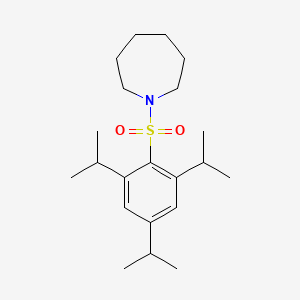 molecular formula C21H35NO2S B3440969 1-[2,4,6-TRIS(PROPAN-2-YL)BENZENESULFONYL]AZEPANE 