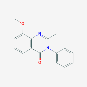 molecular formula C16H14N2O2 B034411 8-Methoxy-2-methyl-3-phenylquinazolin-4-one CAS No. 101350-83-8