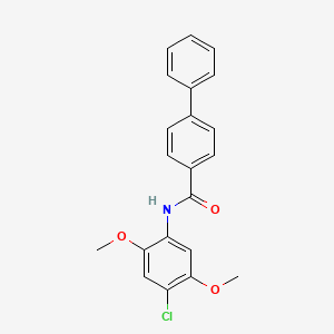 molecular formula C21H18ClNO3 B3441160 N-(4-chloro-2,5-dimethoxyphenyl)biphenyl-4-carboxamide CAS No. 5277-43-0