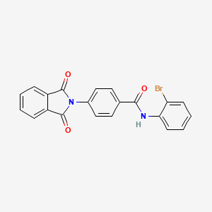 molecular formula C21H13BrN2O3 B3441197 N-(2-bromophenyl)-4-(1,3-dioxoisoindol-2-yl)benzamide 