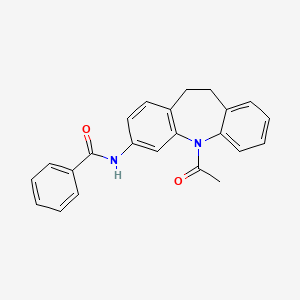 molecular formula C23H20N2O2 B3441215 N-(11-acetyl-5,6-dihydrobenzo[b][1]benzazepin-2-yl)benzamide 