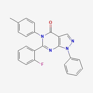 molecular formula C24H17FN4O B3441244 6-(2-Fluorophenyl)-5-(4-methylphenyl)-1-phenyl-1H,4H,5H-pyrazolo[3,4-D]pyrimidin-4-one 