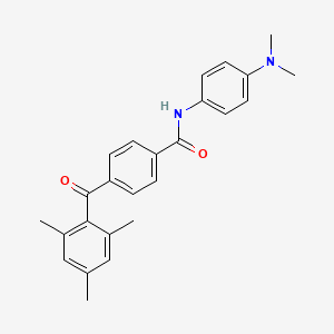 molecular formula C25H26N2O2 B3441388 N-[4-(dimethylamino)phenyl]-4-(2,4,6-trimethylbenzoyl)benzamide 
