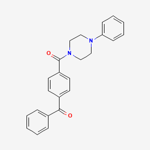 molecular formula C24H22N2O2 B3441518 Phenyl-[4-(4-phenylpiperazine-1-carbonyl)phenyl]methanone 
