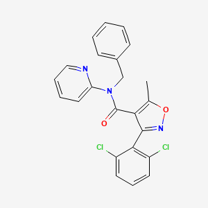 molecular formula C23H17Cl2N3O2 B3441588 N-benzyl-3-(2,6-dichlorophenyl)-5-methyl-N-pyridin-2-yl-1,2-oxazole-4-carboxamide 