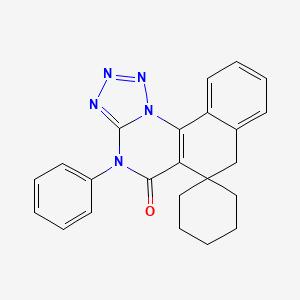4-phenyl-4H-spiro[benzo[h]tetrazolo[1,5-a]quinazoline-6,1'-cyclohexan]-5(7H)-one
