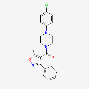 1-(4-chlorophenyl)-4-[(5-methyl-3-phenyl-4-isoxazolyl)carbonyl]piperazine
