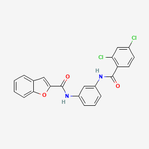 molecular formula C22H14Cl2N2O3 B3441683 N-[3-[(2,4-dichlorobenzoyl)amino]phenyl]-1-benzofuran-2-carboxamide 