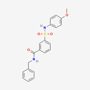 molecular formula C21H20N2O4S B3441868 N-benzyl-3-[(4-methoxyphenyl)sulfamoyl]benzamide 