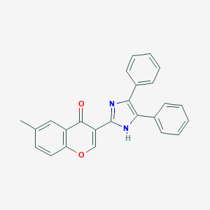 molecular formula C25H18N2O2 B344189 3-(4,5-diphenyl-1H-imidazol-2-yl)-6-methyl-4H-chromen-4-one 