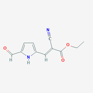 molecular formula C11H10N2O3 B344196 ethyl 2-cyano-3-(5-formyl-1H-pyrrol-2-yl)acrylate 