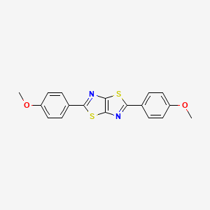 molecular formula C18H14N2O2S2 B3442085 Thiazolo(5,4-d)thiazole, 2,5-bis(p-methoxyphenyl)- CAS No. 74008-14-3