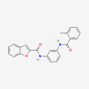 molecular formula C23H18N2O3 B3442168 N-[3-(2-Methylbenzamido)phenyl]-1-benzofuran-2-carboxamide 