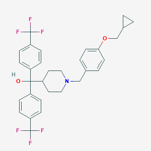 molecular formula C31H31F6NO2 B344217 N-[4-(cyclopropylmethoxy)phenylmethyl]-4-[bis(4-trifluoromethylphenyl)hydroxymethyl]piperidine 