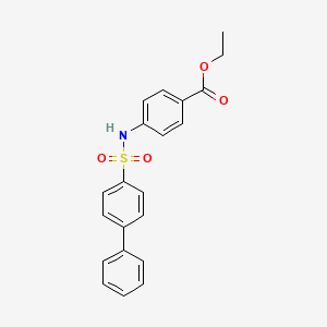 molecular formula C21H19NO4S B3442217 Ethyl 4-{[1,1'-biphenyl]-4-sulfonamido}benzoate 