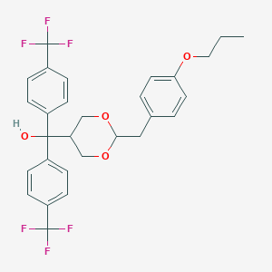 molecular formula C29H28F6O4 B344222 [2-(4-Propoxybenzyl)-1,3-dioxan-5-yl]{bis[4-(trifluoromethyl)phenyl]}methanol 