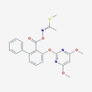 molecular formula C22H21N3O5S B344224 methyl N-[({3-[(4,6-dimethoxy-2-pyrimidinyl)oxy][1,1'-biphenyl]-2-yl}carbonyl)oxy]ethanimidothioate 