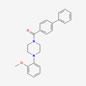 molecular formula C24H24N2O2 B3442272 1-{[1,1'-BIPHENYL]-4-CARBONYL}-4-(2-METHOXYPHENYL)PIPERAZINE 