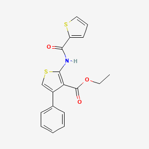 molecular formula C18H15NO3S2 B3442278 Ethyl 4-phenyl-2-(2-thienylcarbonylamino)thiophene-3-carboxylate 