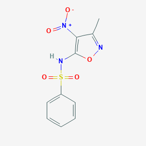 molecular formula C10H9N3O5S B344229 N-(3-methyl-4-nitro-1,2-oxazol-5-yl)benzenesulfonamide 