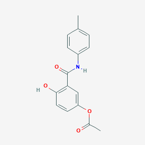 molecular formula C16H15NO4 B344245 N-(4-Methylphenyl)-5-acetoxy-2-hydroxybenzamide 