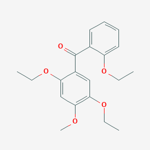 molecular formula C20H24O5 B344247 (2,5-Diethoxy-4-methoxyphenyl)(2-ethoxyphenyl)methanone 