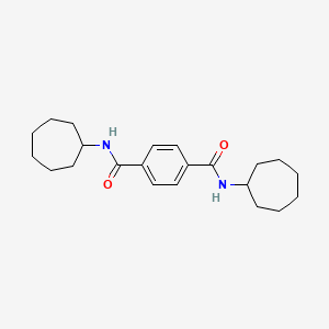 molecular formula C22H32N2O2 B3442488 N1,N4-DICYCLOHEPTYLBENZENE-1,4-DICARBOXAMIDE 
