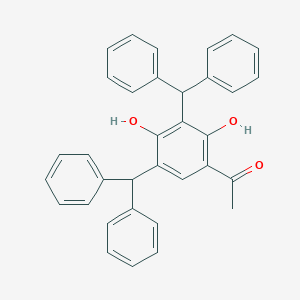 molecular formula C34H28O3 B344253 1-(3,5-Dibenzhydryl-2,4-dihydroxyphenyl)ethanone 