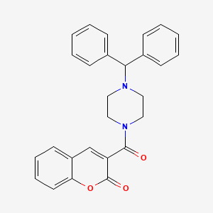 molecular formula C27H24N2O3 B3442577 3-{[4-(Diphenylmethyl)piperazinyl]carbonyl}chromen-2-one 