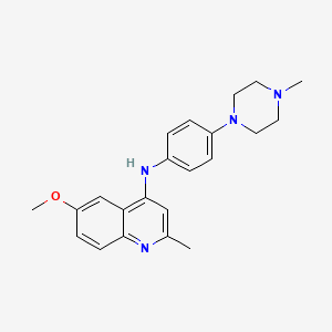 6-methoxy-2-methyl-N-[4-(4-methyl-1-piperazinyl)phenyl]-4-quinolinamine