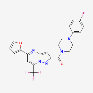 2-{[4-(4-fluorophenyl)-1-piperazinyl]carbonyl}-5-(2-furyl)-7-(trifluoromethyl)pyrazolo[1,5-a]pyrimidine