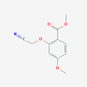 molecular formula C11H11NO4 B344271 Methyl 2-(cyanomethoxy)-4-methoxybenzoate 