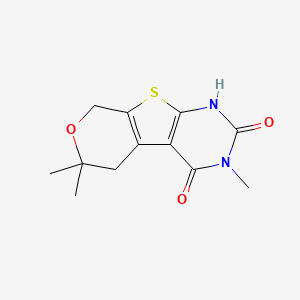 3,6,6-trimethyl-1,5,6,8-tetrahydro-2H-pyrano[4',3':4,5]thieno[2,3-d]pyrimidine-2,4(3H)-dione