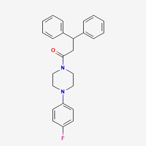1-(3,3-diphenylpropanoyl)-4-(4-fluorophenyl)piperazine