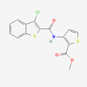 molecular formula C15H10ClNO3S2 B3442741 METHYL 3-{[(3-CHLORO-1-BENZOTHIOPHEN-2-YL)CARBONYL]AMINO}-2-THIOPHENECARBOXYLATE 