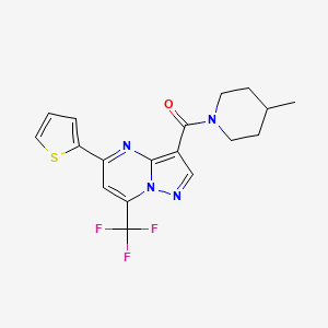3-[(4-methyl-1-piperidinyl)carbonyl]-5-(2-thienyl)-7-(trifluoromethyl)pyrazolo[1,5-a]pyrimidine