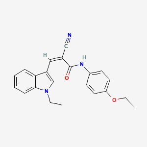 2-cyano-N-(4-ethoxyphenyl)-3-(1-ethyl-1H-indol-3-yl)acrylamide