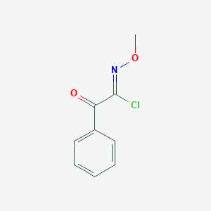 molecular formula C9H8ClNO2 B034428 (1Z)-N-methoxy-2-oxo-2-phenylethanimidoyl chloride CAS No. 111042-15-0