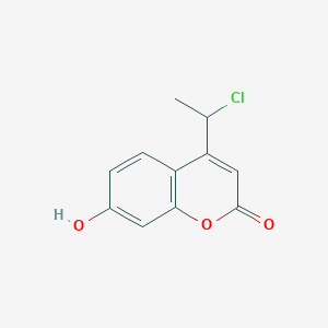 molecular formula C11H9ClO3 B344283 4-(1-chloroethyl)-7-hydroxy-2H-chromen-2-one 