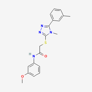 molecular formula C19H20N4O2S B3442869 N-(3-methoxyphenyl)-2-{[4-methyl-5-(3-methylphenyl)-4H-1,2,4-triazol-3-yl]sulfanyl}acetamide 