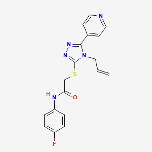 molecular formula C18H16FN5OS B3442888 N-(4-fluorophenyl)-2-{[4-(prop-2-en-1-yl)-5-(pyridin-4-yl)-4H-1,2,4-triazol-3-yl]sulfanyl}acetamide 