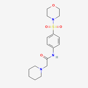 molecular formula C17H25N3O4S B3442918 N-[4-(morpholine-4-sulfonyl)phenyl]-2-(piperidin-1-yl)acetamide 